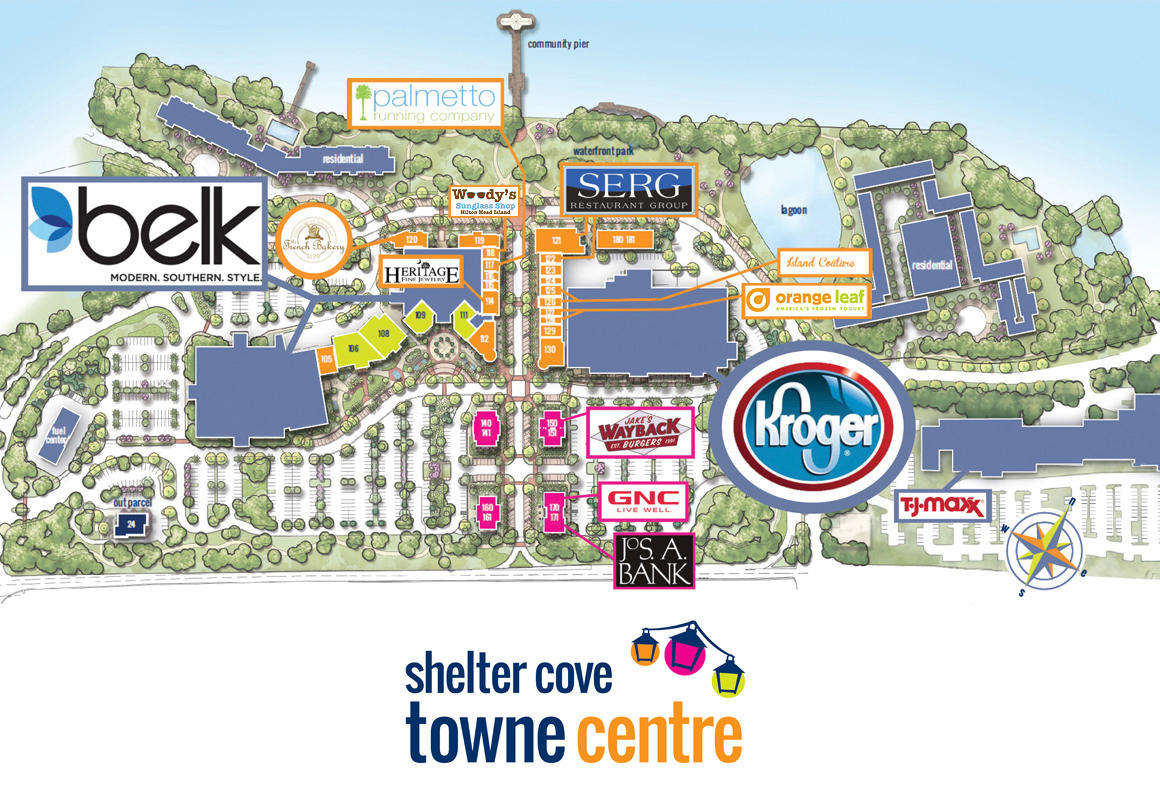 Shelter Cove Town Centre Map