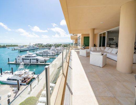 View of the marina from the balcony